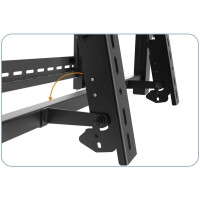 Techly ICA-PLB-046F, 177,8 cm (70 Zoll), 200 x 200 mm, 600 x 400 mm, 3 - 5°, Stahl, Schwarz