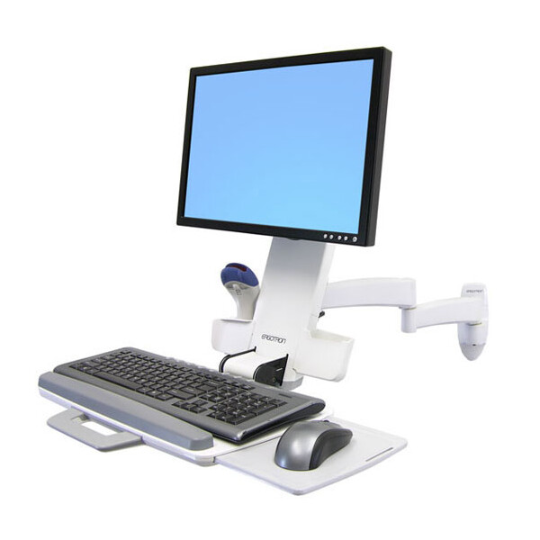 Ergotron 200 Series Combo Arm, 8,2 kg, 61 cm (24"), 75 x 75 mm, 100 x 100 mm, Weiß