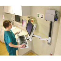 Ergotron 200 Series Combo Arm, 8,2 kg, 61 cm (24"), 75 x 75 mm, 100 x 100 mm, Weiß