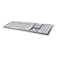 Logitech G G915 X LIGHTSPEED, Verkabelt & Kabellos, USB + RF Wireless + Bluetooth, Mechanischer Switch, QWERTZ, LED, Weiß