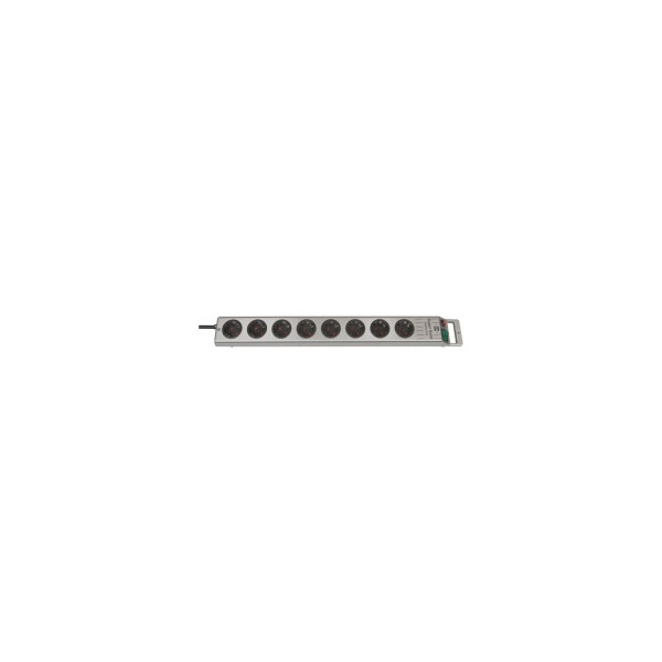 Brennenstuhl Super-Solid Line, 8 AC-Ausgänge, Silber, 2,5 m