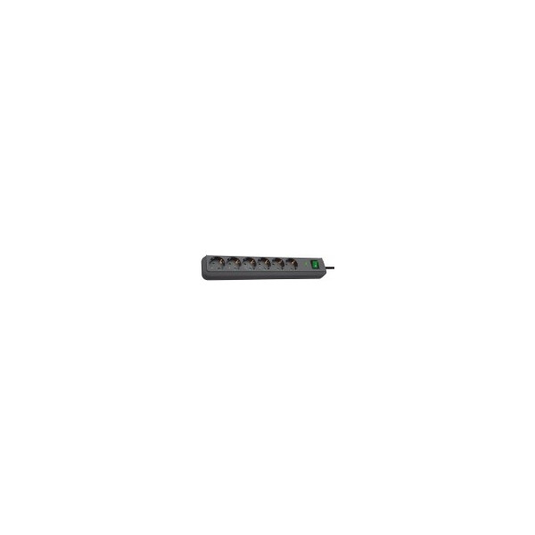 Brennenstuhl Eco-Line, 6 AC-Ausgänge, Typ F, 3680 W, 13500 A, Schwarz, IP20