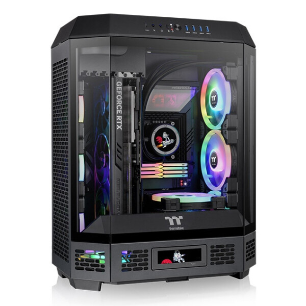 Thermaltake CA-1Z1-00M1WN-00, Midi Tower, PC, Schwarz, ATX, micro ATX, Mini-ITX, SPCC, Gehärtetes Glas, Gaming