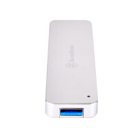 SilverStone MS09, SSD-Gehäuse, M.2, Serial ATA III, 10 Gbit/s, USB Anschluss, Silber
