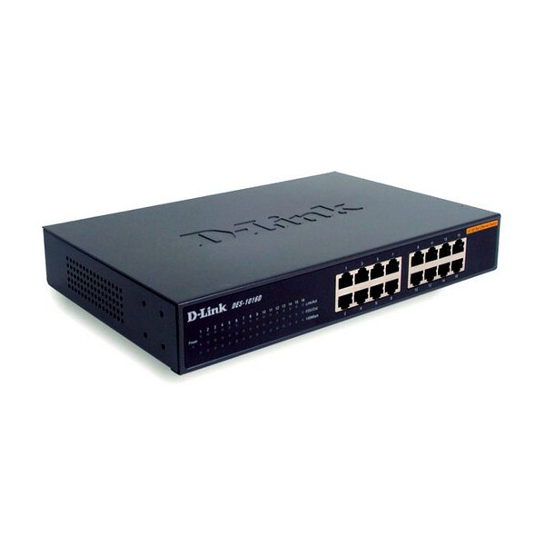 D-Link DES-1016D, Unmanaged, Vollduplex