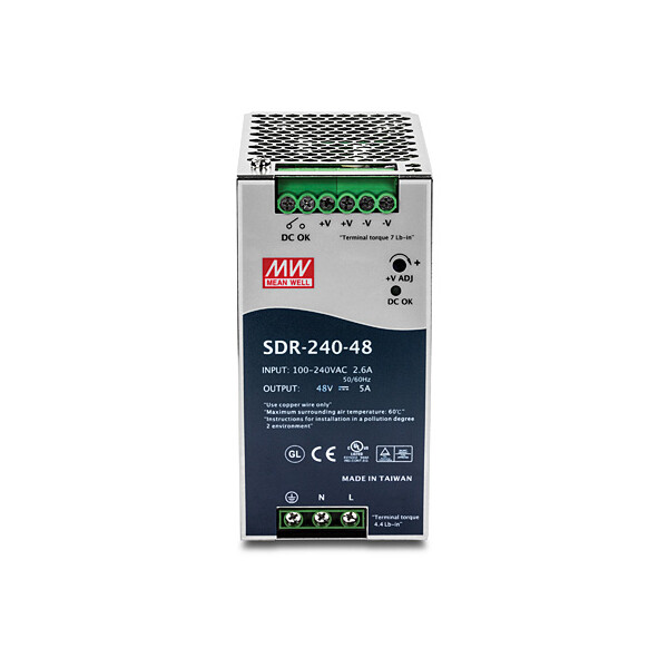 TRENDnet TI-S24048 v1.0R, Stromversorgung, Metallisch, Überspannung, Überlastschutz, Kurzschluß, 1693000 h, CE, UL, TUV, 240 W
