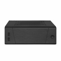SilverStone Milo 10, Desktop, PC, Schwarz, Mini-ITX, Kunststoff, Stahl, 5U