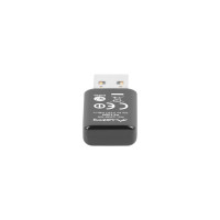 Lanberg NC-1200-WI, Kabellos, USB, WLAN, 5000 Mbit/s, Schwarz