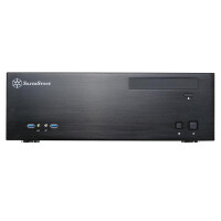 SilverStone SST-GD04B, HTPC, PC, Schwarz, DTX, micro ATX, Mini-ITX, Aluminium, SECC, 1x 120 mm, 2x 120 mm