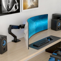 Ergotron HX Series HX ARM WITH VERY HEAVY DUTY PIVOT DESK, Klemme, 17 kg, 144,8 cm (57"), 100 x 100 mm, Höhenverstellung, Schwarz