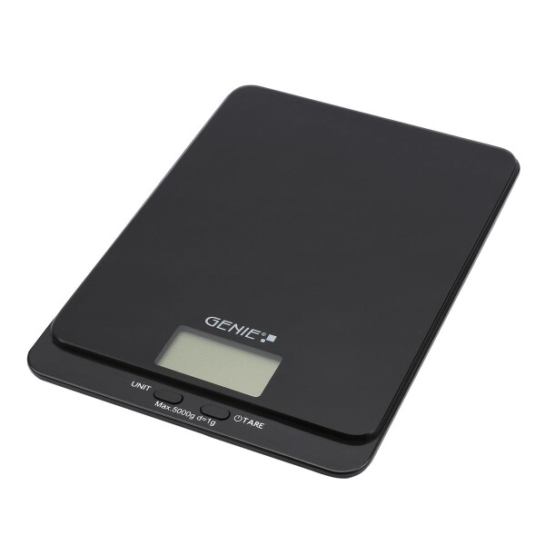 Genie DLS 5, Elektronische Küchenwaage, 5 kg, 1 g, Schwarz, Arbeitsplatte, Rechteck