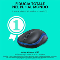 Logitech M185, Beidhändig, Optisch, RF Wireless,...