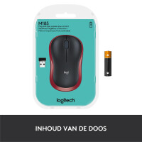 Logitech LGT-M185R, Beidhändig, Optisch, RF...