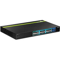 TRENDnet TPE-2840WS, Managed, Gigabit Ethernet (10/100/1000), Vollduplex, Power over Ethernet (PoE), Rack-Einbau, 1U