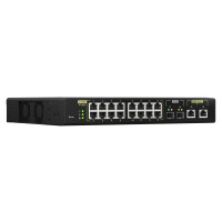 QNAP QSW-M2116P-2T2S, Managed, L2, 2.5G Ethernet, Vollduplex, Power over Ethernet (PoE), Rack-Einbau