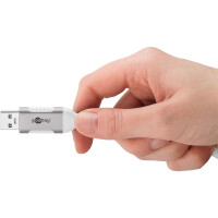 Goobay 74160, 3 m, Cat6, F/UTP (FTP), USB A, RJ-45, Weiß