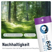 Ansmann 1300-0015, Wiederaufladbarer Akku, Lithium-Ion (Li-Ion), 3,6 V, 1 Stück(e), 850 mAh, 3,06 Wh