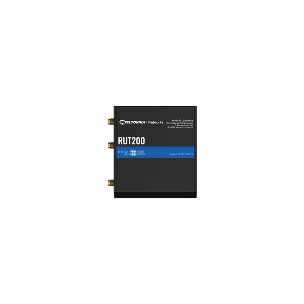 Teltonika RUT200, Wi-Fi 4 (802.11n), Eingebauter Ethernet-Anschluss, 4G, Schwarz, Tragbarer Router