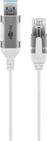 Goobay 74377 USB 3.0 type A RJ45 1 m Weiß - Modem - 1.000 Mbps