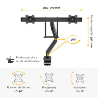 Fellowes Eppa 9909301, Klemme/Durchführung, 8 kg, 81,3 cm (32"), Höhenverstellung, Schwarz