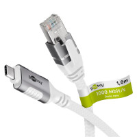 Goobay 74180, 10 m, Cat6, F/UTP (FTP), USB C, RJ-45,...