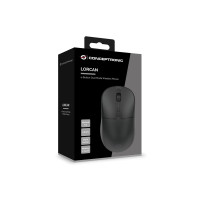 Conceptronic LORCAN04B Dual-Mode Wireless Maus mit 4 Tasten, Bluetooth 5.2, 2.4GHz, Beidhändig, Optisch, RF Wireless + Bluetooth, 1600 DPI, Schwarz