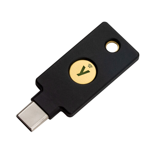 YUBICO YubiKey 5C NFC, Schwarz, 4096-bit RSA, 2048-bit RSA, Google account, Microsoft account, Salesforce.com, CCID smart card, FIDO HID device, HID keyboard, RSA 2048, RSA 4096 (PGP), ECC p256, ECC p384, USB