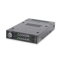 Icy Dock ToughArmor MB834M2K-B, SSD-Gehäuse, M.2, SAS, 32 Gbit/s, Hot-Swap, Schwarz