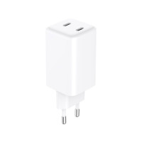 SANDBERG AC Charger Dual USB-C PD65W EU, Drinnen, AC, 20 V, 3,25 A, Weiß
