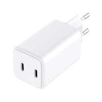 SANDBERG AC Charger Dual USB-C PD65W EU, Drinnen, AC, 20 V, 3,25 A, Weiß