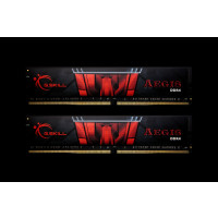 G.Skill 16GB DDR4-2400, 16 GB, 2 x 8 GB, DDR4, 2400 MHz, 288-pin DIMM, Schwarz, Rot