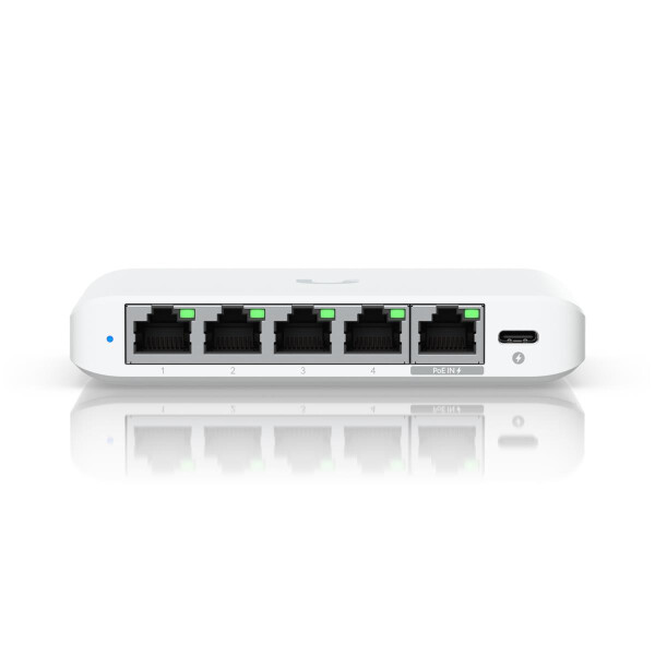 Ubiquiti UniFi Flex Mini 2.5G, Managed, 2.5G Ethernet (100/1000/2500), Power over Ethernet (PoE), Desktop