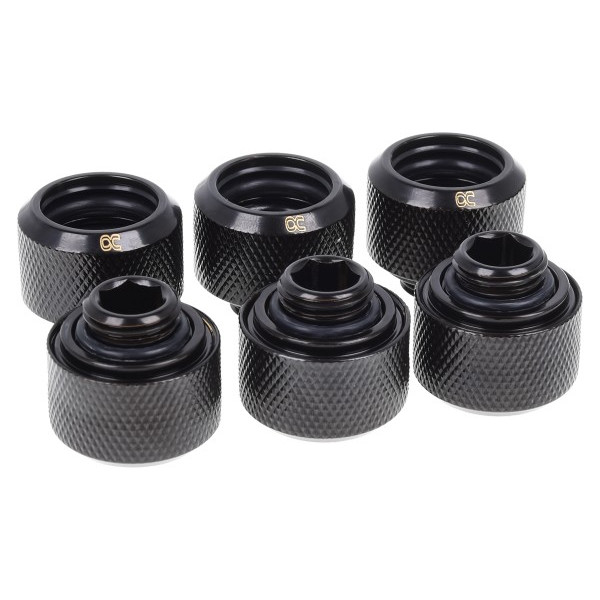 Alphacool 1012838, Extender, Messing, Schwarz, Acrylic pipes, brass pipes, 18 mm, 21 mm
