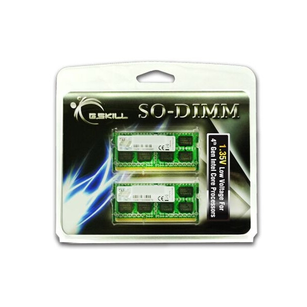 G.Skill 16GB DDR3-1600, 16 GB, 2 x 8 GB, DDR3, 1600 MHz, 204-pin SO-DIMM