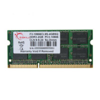 G.Skill F3-10666CL9S-4GBSQ, 4 GB, 1 x 4 GB, DDR3, 1333 MHz