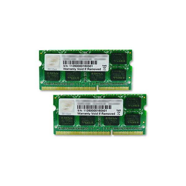 G.Skill 8GB DDR3-1600, 8 GB, 1 x 8 GB, DDR3, 1600 MHz, 204-pin SO-DIMM