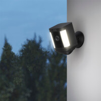 Ring Spotlight Cam Plus Battery, IP-Sicherheitskamera, Draußen, Kabellos, Decke/Wand, Schwarz, Box