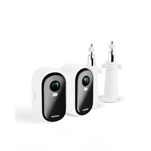 ARLO Essential Outdoor Überwachungskamera & 2-Halterung, 2er Set, IP-Sicherheitskamera, Innen & Außen, Verkabelt & Kabellos, Decke/Wand/Schreibtisch, Schwarz, Weiß, 1080 x 1920 Pixel
