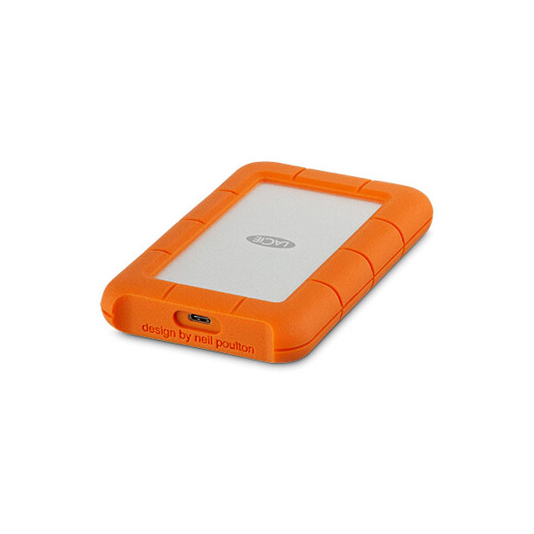 LaCie Rugged USB-C, 4 TB, 2.5", 3.2 Gen 1 (3.1 Gen 1), 5400 RPM, Orange, Silber