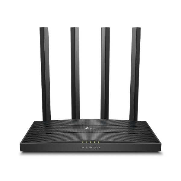 TP-LINK Archer C6, Wi-Fi 5 (802.11ac), Dual-Band (2,4 GHz/5 GHz), Ethernet/LAN, Schwarz, Tabletop-Router