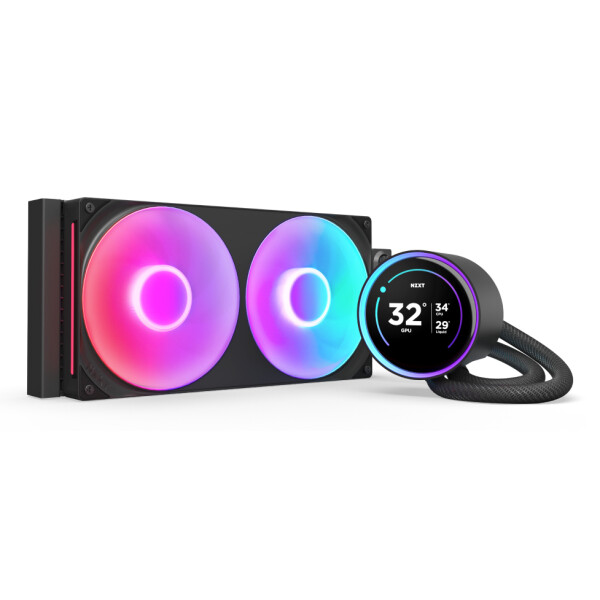 NZXT Kraken Elite 280 RGB, All-in-One-Flüssigkeitskühler, 14 cm, 98,61 cfm, Schwarz