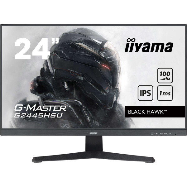Iiyama G-MASTER G2445HSU-B2, 61 cm (24"), 1920 x 1080 Pixel, Full HD, LCD, 1 ms, Schwarz
