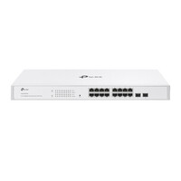 TP-LINK 16-Port Gigabit Smart Switch with 2 SFP Slots -...