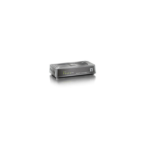 LevelOne 5-Port-Fast Ethernet-Switch, Unmanaged, Fast Ethernet (10/100), Vollduplex