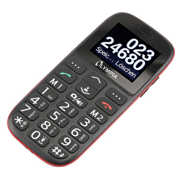 Olympia Bella, Balken, Single SIM, 4,5 cm (1.77 Zoll), Bluetooth, 600 mAh, Schwarz
