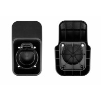 kabelmeister Wandhalterung mit integrierter Kabelhalterung für Typ 2 Ladekabel von Elektro- und Hybridfahrzeugen, Schwarz, Draußen, Typ 2 Stecker IEC 62196-2 (weiblich), 90 mm, 170 mm