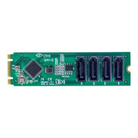 StarTech.com 4-Port M.2 NVMe zu SATA Adapterkarte, M.2 PCIe 3.0 auf 4x SATA HDD/SSD Adapter, ASM1064 Chipset, M2 auf SATA für Windows/macOS/Linux, M.2, SATA, PCI 3.0, Grün, Leistung, 68555579 h