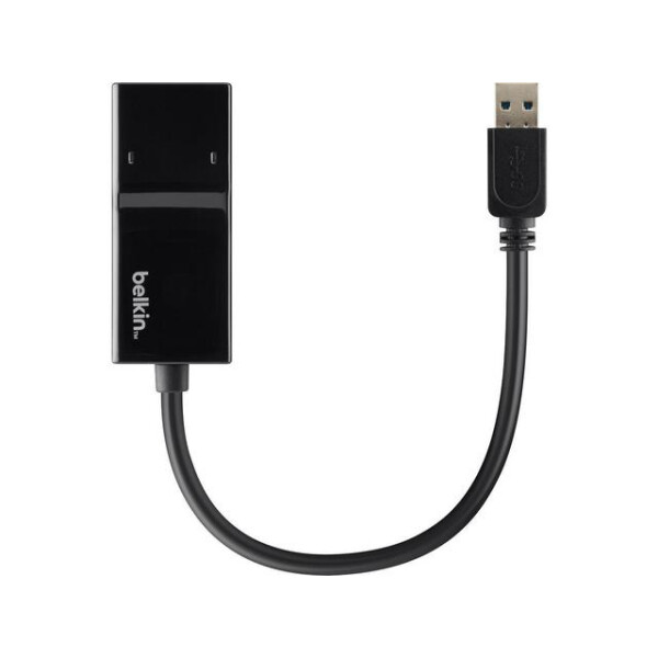 Belkin USB 3.0 / Gigabit Ethernet, Kabelgebunden, USB, Ethernet, Schwarz