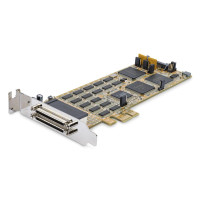 StarTech.com PCI Express Serielle Karte - 16 DB9 RS232 Ports - Niedrig + Vollprofil - Serieller Adapter mit mehreren Ports - PCIe Serielle Karte, PCIe, Seriell, Niedriges Profil, PCIe 1.1, RS-232, Gelb