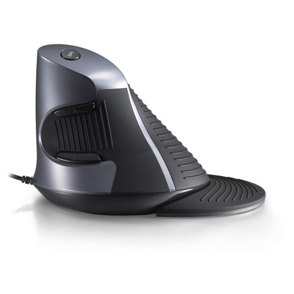 Spire CG-DLM618BU-USB, rechts, Vertikale Ausführung, Optisch, 1600 DPI, Schwarz, Grau